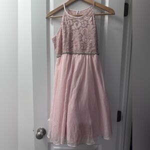 New with Tags Rare Editions Girls Pink Lace Formal Dress